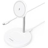 Anker PowerWave Magnetic 2-in-1 Stand Lite ワイヤレス充電器 USB-Cケーブル 付属 iPhone 15 / 14 / 13 シリーズ専用 最大7.5W出力 ホワイト