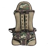 Meily チャイルドシールド 持ち運びに便利 簡易型座席 チャイルドシート 子供 保護 どこでもチェアシート　ベビーチェア (1歳~5歳頃対象) 軽量&省スペース設計 (アーミーグリーン)