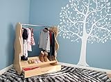 Ace Baby Furniture Bear Mobile Dress-Up Clothes and Shoe Organizer Natural Maple [並行輸入品]