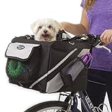 Beho ペット子犬自転車バスケットストレージ子犬ライドバイクキャノピー犬猫キャリアの安全性-黒