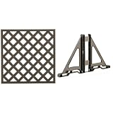タカショー ウッディープラ フェンス スタンドセット 900X900mm ダークブラウン