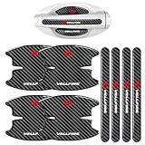 ドアハンドル プロテクター ヴェルファイア 20系 30系 40系などの車種に適用 車 ドアガード 8個セット カーボン柄 キズ防止 塗装守り 傷隠し 手触りいい 取り付け簡単 (ヴェルファイア)