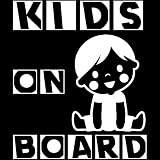 14色 KIDS ON BOARD BOY CUBE ステッカー【BABY IN CAR 男の子 キューブ】 (ホワイト)