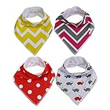 mittaGonG ベビー 三角 スタイ コットン ４枚セット イェロー