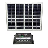 ソーラー パネル チャージ コントローラー 18V 5W 単品 セット 各種 充電 太陽光 発電 (パネル＆コントローラー セット)