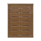 北欧風 幅105cm 7段ハイチェスト ブラウン