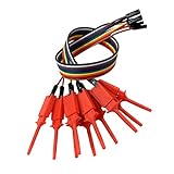 Perfk ロジックアナライザケーブル　10本　プローブ　テスト　クリップ　ライン　全6色　　 - 赤