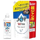 【まとめ買い】ジョイ W除菌 食器用洗剤 さわやか微香 キャップ付き詰め替え 300mL+詰め替え 1,490mL