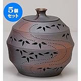 5個セット 照明具 灯り花入丸の竹節笹(小) [20 x 19cm] 土物 手造り インテリア 和風 プレゼント 飲食店