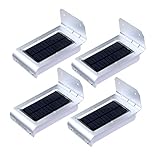 Angelbubbles 16LED ソーラー センサーライト 玄関ライト 門扉用ライト 屋外 人感センサー ウォ ールライト 壁掛け 夜間自動点灯 防雨 電池不要 (4)