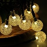 Battery Outdoor String Lights,ER CHEN(TM) 20ft 30 LED Orb Crystal Battery Opetated String Fairy Wate