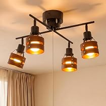 LED シーリングライト 4灯 木製　天井照明 Amazon.co.jp : 共同照明 シーリングライト 4灯 シーリングスポット