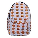 Heysroad Kids Canvas Casual Smile Emoji School Backpack [並行輸入品]
