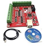 FainWan Mach3 USBインターフェースボード USB CNCコントローラー 4軸モーションコントロールカードインターフェース ブレークアウトボード ステッピングモータードライバー対応