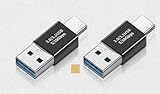 Sound Wave 3.2 Gen2 10Gbps高速データ転 アダプター オス オス USB延長コネクタ USB-C オス to USB-A オス 変換アダプタ Type-C オス - Type-A オス 中継アダプタ 5A 急速充電 10Gbps 高速データ転送 タイプC タイプA 延長コネクタ Type C 高性能デバイスに対応Gen2USBｵｽCｵｽ (2個)