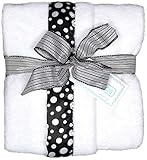 Dee Givens and CoRaindrops 1171 Raindrops 1171 Unisex White Flurr with Black Dots Receiving Blanket