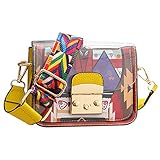 NOTAG 透明 ビニール ミニショルダーバッグ、2way (イエロー1)