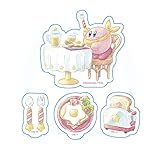 エンスカイ 星のカービィ・ハッピーモーニング ダイカットステッカーミニセット ②たのしいブレックファースト 約（大）60×60mm/（小）40×40mm程度 紙、PP製