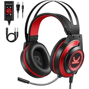 VANKYO ゲーミングヘッドセット ps4 ヘッドホン7.1chサラウンド ゲームヘッドセット 50MMドライバー ノイズキャンセルマイク付き 軽量 重低音強化ヘッドフォン USB 有線 高音質 PC用ヘッドセットpc ps4 xboxone xbox360 switch 等対応