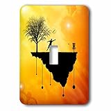 Phil Perkins – Disc Golf – Puttプラスチックin its Place – シルエットのAディスクバスケットとゴルフパター – 照明スイッチカバー – シングルトグルスイッ