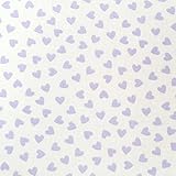 SheetWorld PC5B-w528 PC5B-w528 Fitted Portable / Mini Crib Sheet - Pastel Lavender Hearts Woven - Ma
