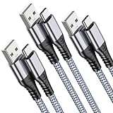 USB Type C ケーブル USB-A & USB-Cケーブル【3本セット2m+2m+2m】ANDTOBO 3.0A 急速充電タイプc ケーブル iPhone 16 Plus/ 16 Pro Max、Galaxy S21 S22 S23 S23 S23 Ultra S20 S10 S9 Note 20、Pixel 7 その他 Android 等 USB-C機器対応