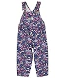 OshKosh B ' goshベビー女の子"フローラルFun "オーバーオール – ネイビー/マルチ、24ヶ月