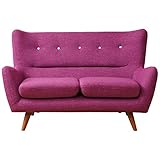 大川家具 5色から選べるラウンドハイバックソファ2人掛けソファ ピンク SKT-0132 代引不可