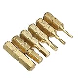 Sndy Broppe 6pcs 磁気六角ドライバービット25mm 長い h 1.5-1/4 インチ六角シャンクドライバーセット