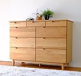 ISSEIKI チェスト 幅120 4段 ナチュラル 木製 大型開梱設置便 【ER-01-22】