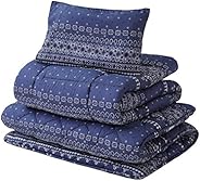 【Amazon.co.jp 限定】 東京 西川 SEVENDAYS 布団セット 4点セット (掛け布団 敷布団 枕 枕カバー) シングル ふわもち 掛け布団 しっかり支える 敷布団 ふっくら 枕 枕カバー付き 抗菌防臭 