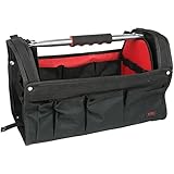イーバリュー(E-Value) ツールキャリーバッグ ツールバッグ ポケット付 キャンプ ペグ ブラック・レッド ETC-OP2-BK