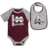 Infants NCAAミシシッピ州ブルドッグOnesideとよだれかけセット（チームカラー）
