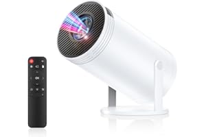 プロジェクター 小型 プロジェクター 家庭用【業界ミニサイズ500g超軽量・2GB+16GBの大容量ストレージ】Android TV搭載 27000LM 4K対応 Wi-Fi6 Bluetooth5.4 270°回転 最大200インチ大画面 天井投影