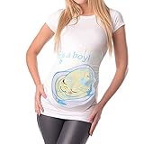 マタニティウェア Tシャツ BOBOGOJP 女性 おしゃれ ロングtシャツ 可愛いベビーちゃん柄 ガール ボーイ 英字印刷 夏服 快適 妊婦服 産前 産後 対応 着やせ 効果 半袖 トップス (M,