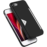 HOKONUI iPhone SE ケース [第2世代] iPhone8/7用ケース 薄型 ICカード収納 TPU+革製 耐衝撃 滑り防止 指紋防止 スマホケース 携帯カバー (iPhoneSE/7/8,黒)