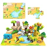 木製プレイセット, Construction Building Blocks イエロー BB-120P-011