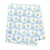 Carter's Plush Valboa with Microplush Blanket, Elephant Print/Turquoise/White by Carter's