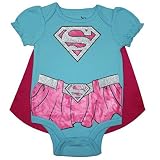 2個セットBaby Girls Supergirl一体型Glitter Romper with Removable Cape