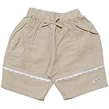 【本体綿100％】2018年 夏物 UZULAND ウズランド ツイル 切替 ポッコリ ５分丈パンツ ベージュ◇80cm