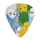 ギターピック インコ おもしろい鳥 カラー 12枚セット ギターぴっく プレクトラム ギターピックセット 人差し指楽器ピック Guitar Pick ギター用のピック エレキギターピック 弦楽器 3種類の厚さ ティアドロップ型 き練習用 携帯便利