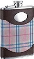 Visol VF1277 Lola Pink Plaid Hip Flask - 8 oz