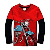 Coralup Little Boys コットン 長袖 Tシャツ (18か月～7歳) US サイズ: 3-4 Years