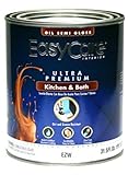 True Value ezw1-qt ezf1-gl Easycareペイント/プライマーin oneホワイト内部フラットラテックス壁仕上げ、One Quart
