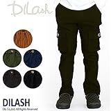 (ディラッシュ) DILASH超伸縮 スーパーストレッチカーゴパンツ/秋 カラーパンツ 140 ブラウン