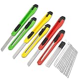 fixsonボックスカッターユーティリティナイフ( 6パック) Retractable Razor Blades Knifes with snap-bladeとスライドロック、10交換用ブレード含ま。