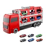 トレーラー ミニカーセット 大型トレーラー 合金製ミニカー 車おもちゃ 子供 ミニカーセット 知育玩具 作業車両 消防車 はしご車 男の子 女の子 誕生日のプレゼント 工事車両 おもちゃ 室内遊び 建設車両セット 室内遊び 建設車両セット 誕生日 贈り物