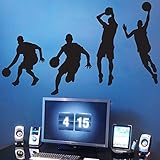 Inspiration Wall Stickers Basketball Removable Wall Decor Decals Sport Style for Kids Boys Nursery L