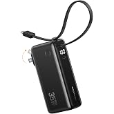 EcoFlow RAPID モバイルバッテリー 10000mAh 35W【最大35W出力/急速充電/モバイルバッテリー+折りたたみ式ACプラグ+USB-Cケーブル1台3役/大容量/２台同時充電/小型デザイン/残量表示/過熱防止/iPhone、Andr