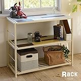 ラック幅90 天然木 北欧 木製 オープンラック シェルフ 収納家具 アイアン おしゃれ アンティーク 塗装 モダン スタイリッシュ ハンドメイド ナチュラル